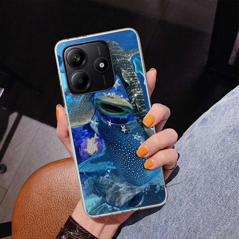 Чехол для телефона Ocean Whale Shark Phnoe Case для Phnoe Case для Xiaomi Redmi Note 15 14 14S 13 Pro Plus 12 12S 11S 11E 10S 10 11T 5G Уникальный чехол