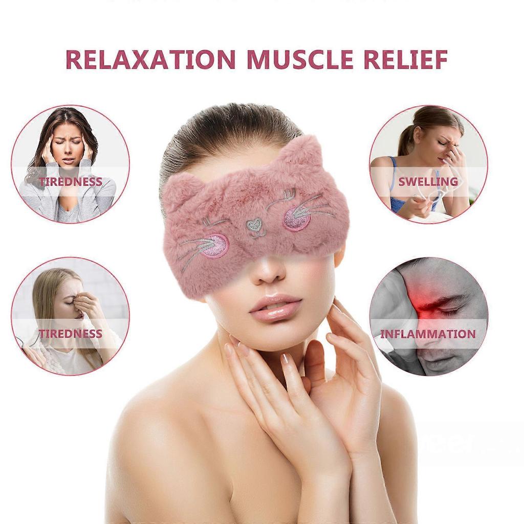 Plush Eye Masks for Sleep Eye Protective Patches 4Pcs Assorted Color