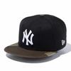 New Era Youth 9FIFTY New York Yankees Baseball NY Cap, Black/Woodland