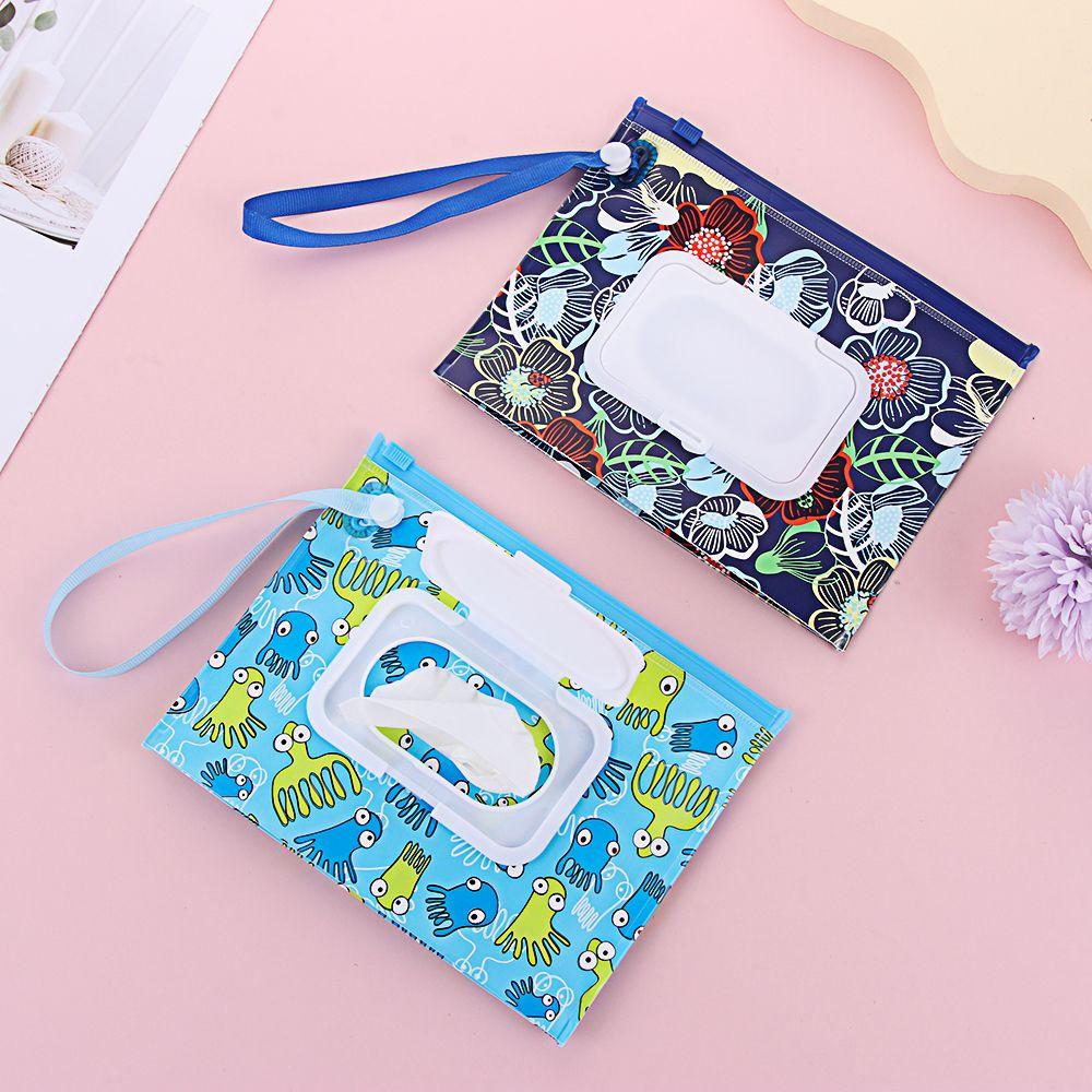 Outdoor Baby Product Flip Cover Tissue Box Stroller Accessories Cosmetic Pouch Wet Wipes Bag