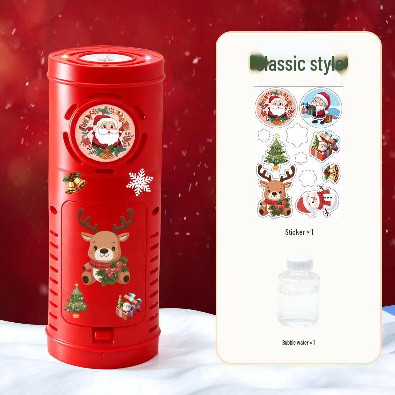 Christmas Firework Bubble Machine Gun: Children's Toy & Electric Bubble Blower for Weddings and New Year Celebrations.