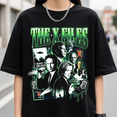Футболка XFiles Правда где-то там Унисекс Футболка Летняя Новая Стиль Y2K Харадзюку Ретро Повседневная Футболка