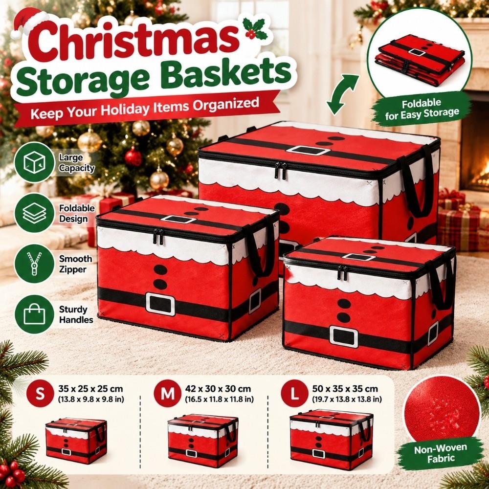 Large Capacity Christmas Storage Bins Multi-Purpose Laundry Clothes Organizer Holiday Gift Storage