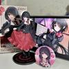 18 см DATE A LIVE Токисаки Куруми Аниме Фигурка Милая Девушка Модель Игрушка ПВХ Черное Платье Наряжаться Стоящая Модель Автомобиля Модель Украшения