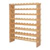 72 Bottle Stackable Modular Wine Rack, 8-Tier, Floor Freestanding Wine Storage Rack, Sturdy Wines Holder Display Shelf, Wobble-Free Shelves, Easy