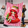 1pc Strawberry Princess6 Theme Blanket - Digital Print, Polyester, Cozy for All Seasons, Perfect for Outdoor, Camping, and Travel