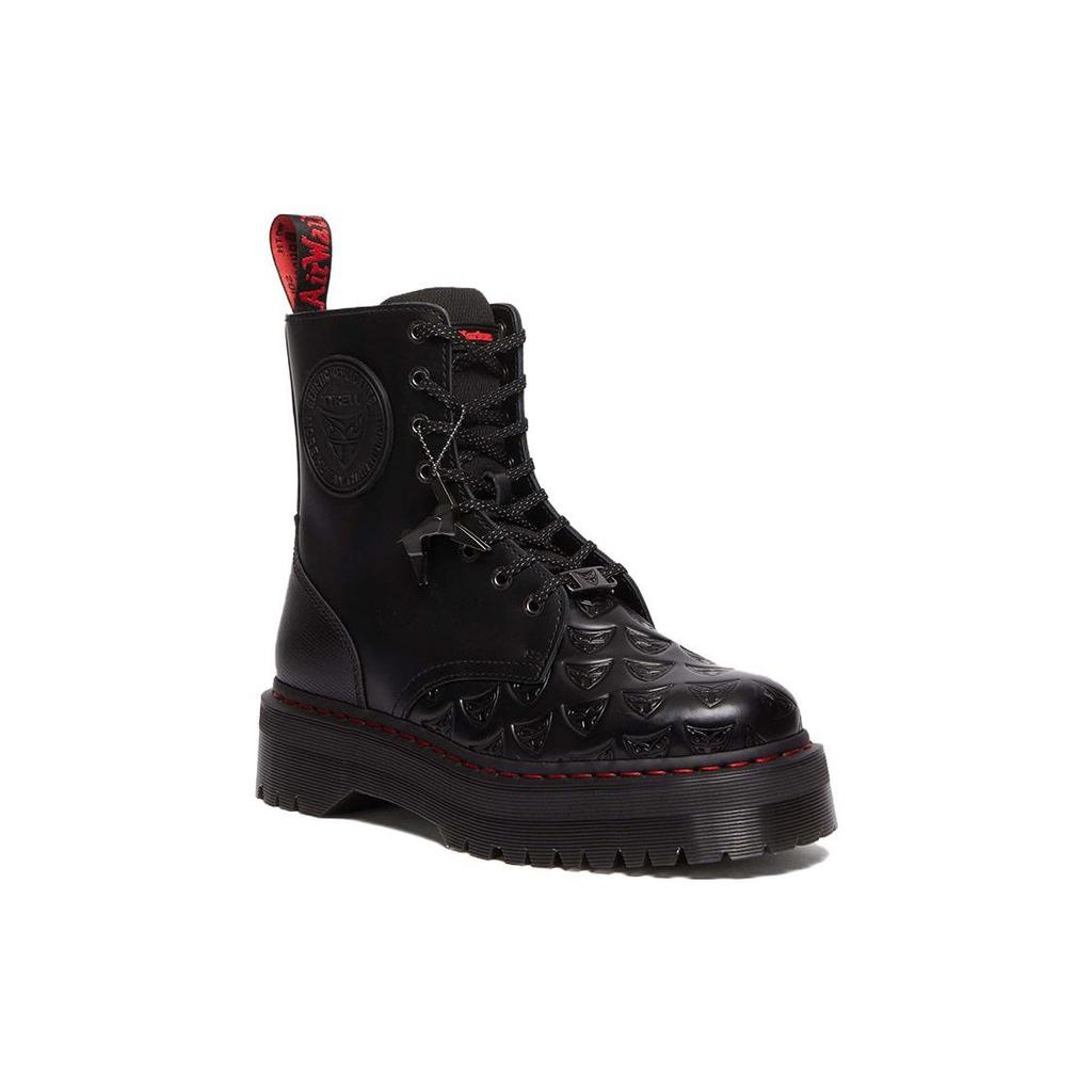 Dr. Martens Ворнер Браззерс. X Серия Jadon Кожа Круглый носок На шнуровке Удобные Универсальные Короткие ботинки Мартин Унисекс ботинки Черный Красный 31749001