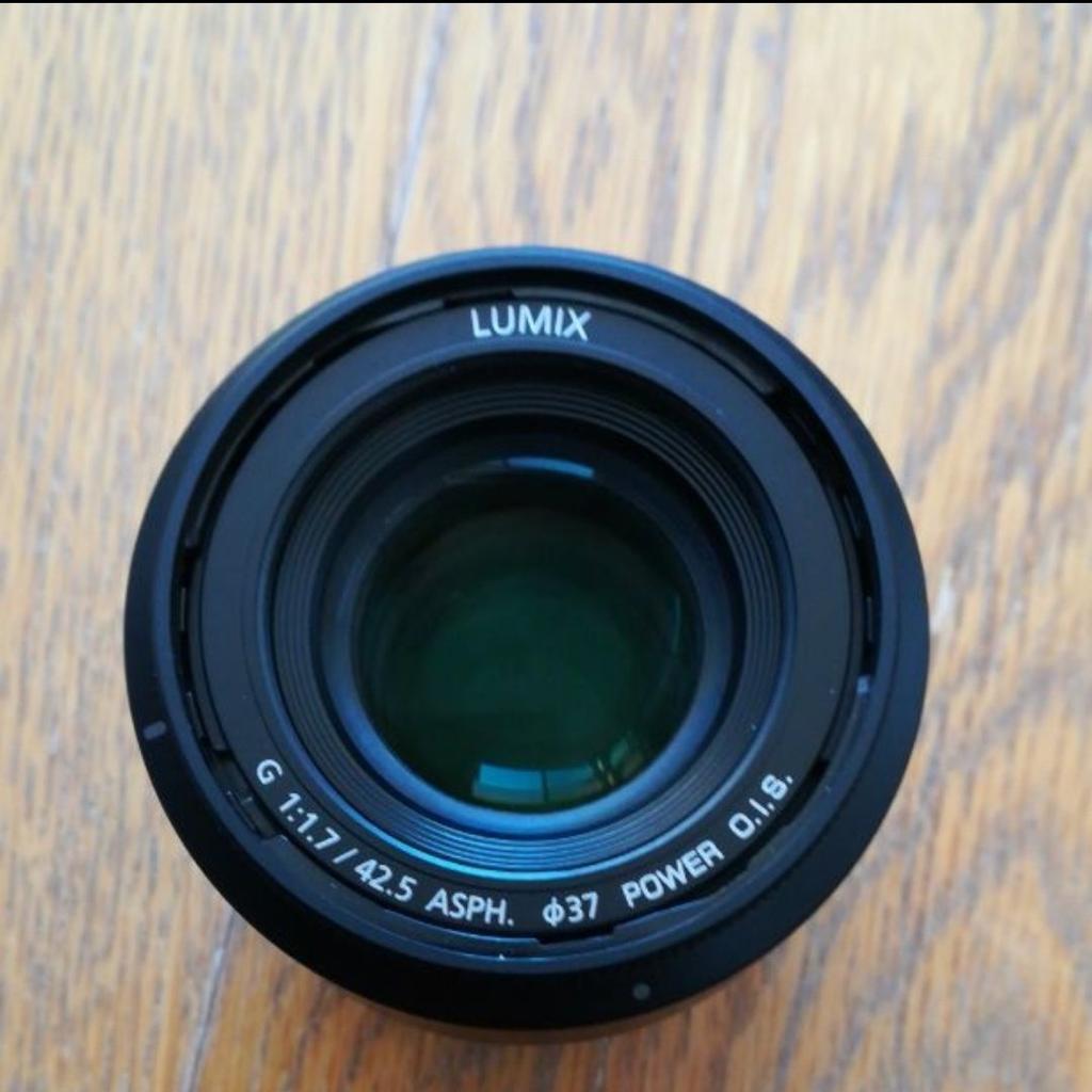 Panasonic Lumix G Power Medium Telephoto Lens for Micro Four Thirds Black 42.5mm F/1.7 ASPH. O.I.S. Single-Focus (H-HS043-K)
