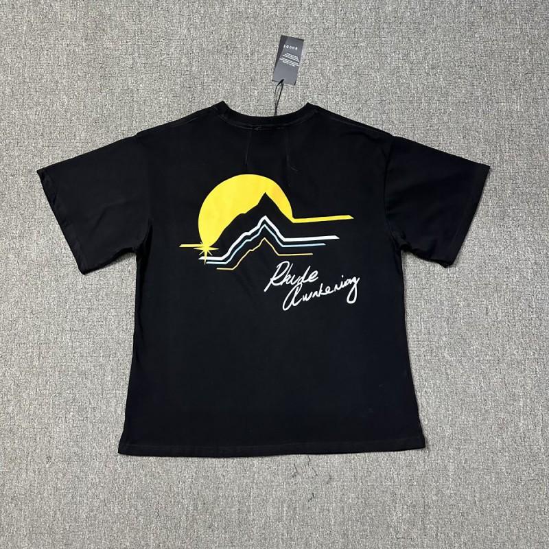 Vintage High Street RHUDE Print Loose Fit Short Sleeve T-Shirt Young Men
