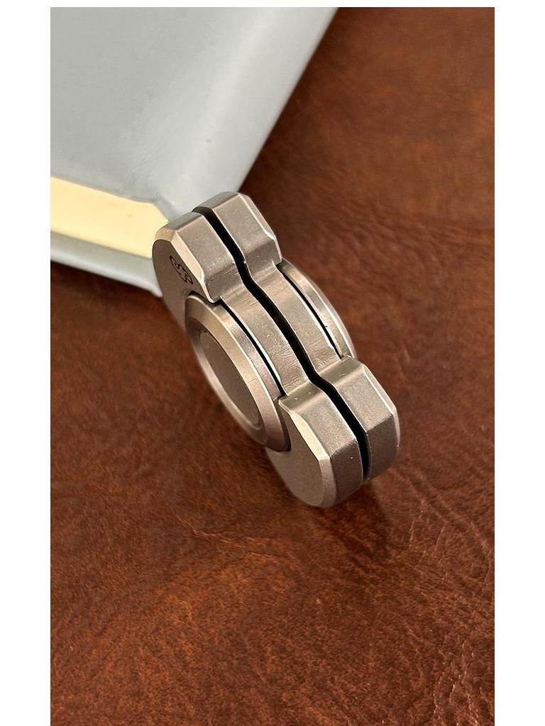 Stainless Steel Triple Cube Spinner EDC Toy Coin Clicker Decompression Tool