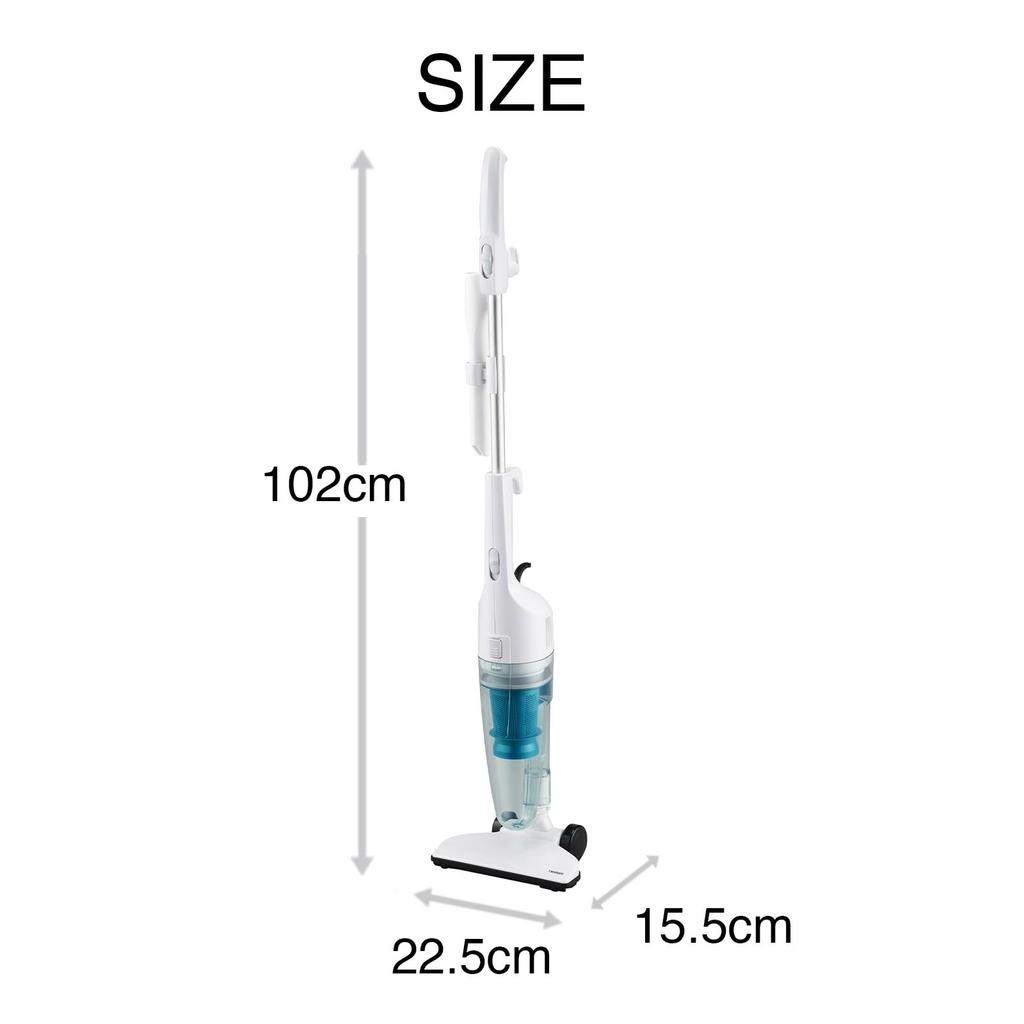 Twinbird Vacuum Cleaner Cyclone Stick Cleaner Cord Type Handy Lightweight 2WAY Powerful Free Standing White TC-EA35W