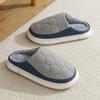 Зимние мужские плюшевые тапочки для дома, толстые балетки, мягкая подошва, водонепроницаемая домашняя обувь, теплые меховые мужские тапочки, нескользящая обувь