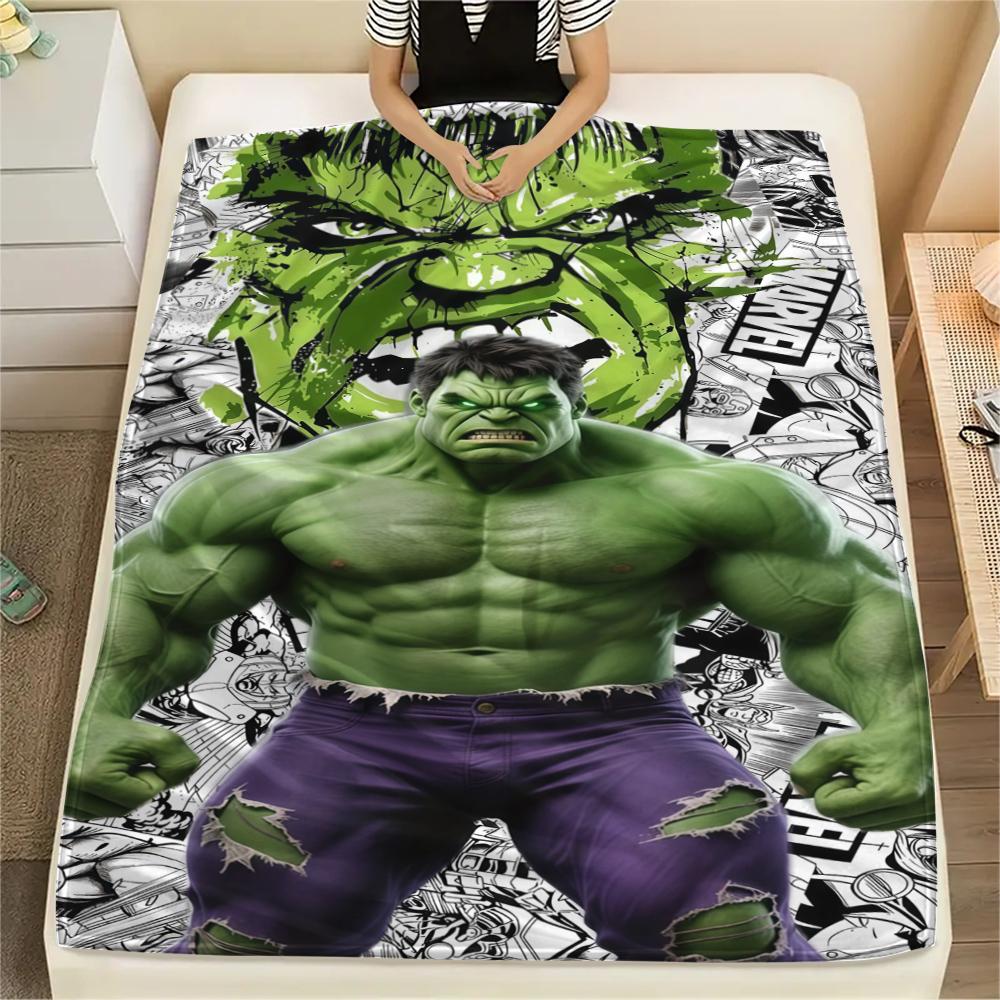 The Hulk Soft Flannel Blanket, Print for Bedrooms Sofas Beds, Suitable for Travel Picnic Chair -HYQ49