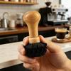 Щетка для чистки кофемашины Массив дерева Корзина портафильтра Очищающий стержень Инструменты для очистки от пыли бариста Аксессуары для эспрессо-машины Товары для домашнего кафе