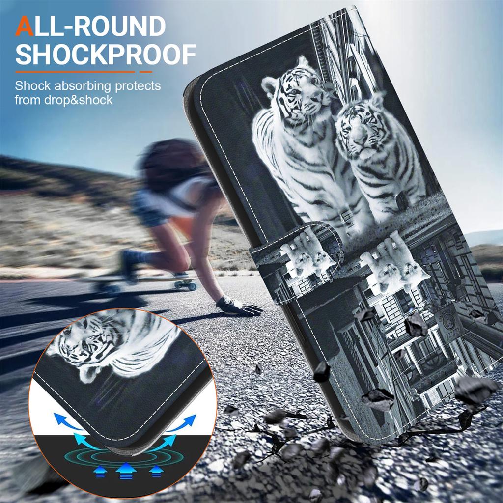 Кошелек-книжка с рисунком котенка и тигра, чехол из искусственной кожи с iPhone Samsung Umidigi Infinix TECNO... Подходит для более чем 900 моделей телефонов