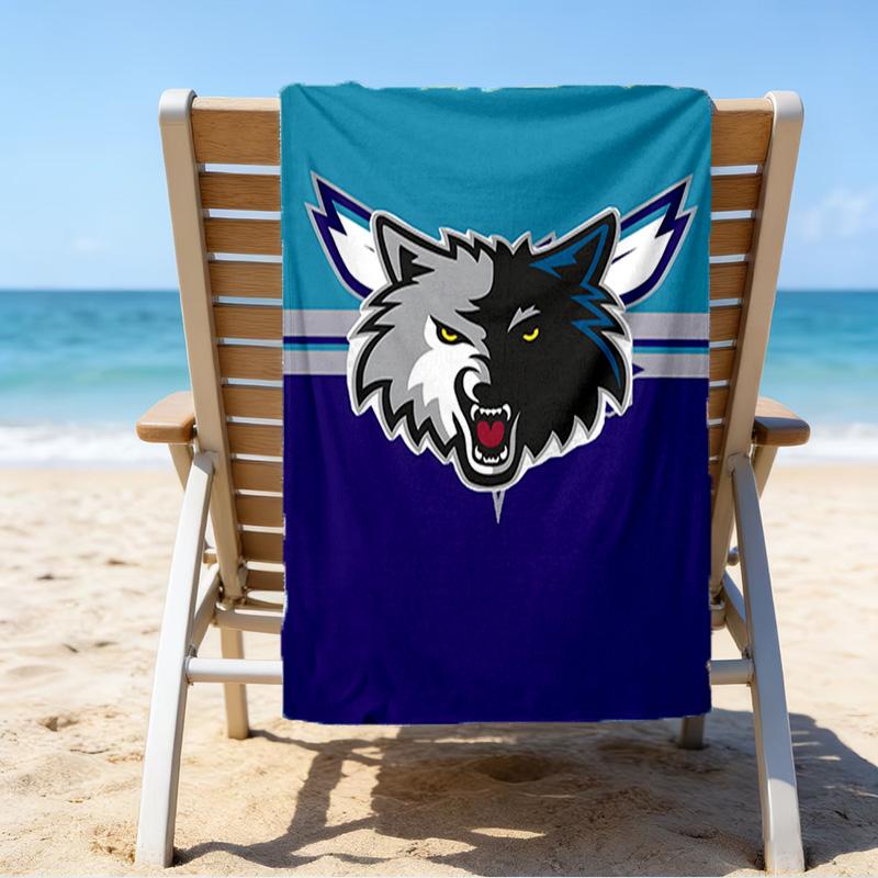 Timberwolves Logo Quick-Dry Microfiber Beach Towel Super Soft & Absorbent for Bath, Beach, Travel Bath Time Accessory, Fan gifts