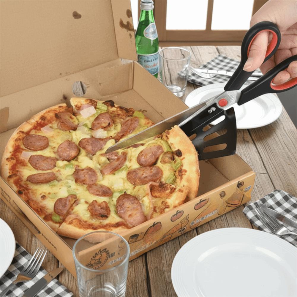 Stainless Steel Detachable Pizza Scissor 2 in 1 Scallion Scissor Creative Pizza Cutter Salad