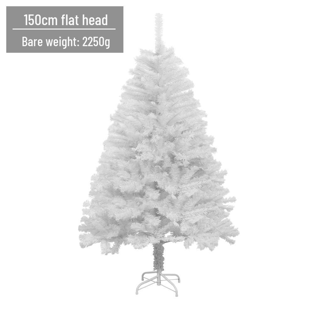 LED Luminous White Christmas Tree with Encrypted PVC and Bullet Head Design
