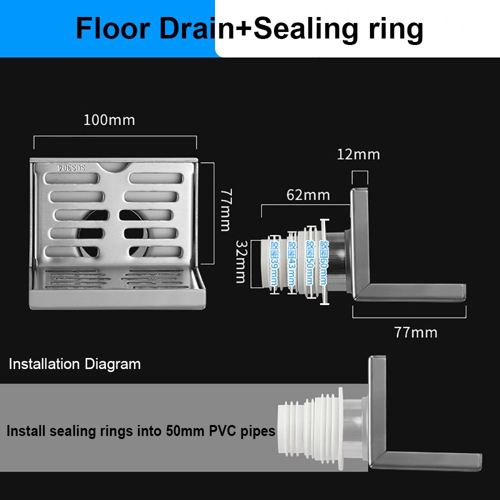 Угловой напольный трап из нержавеющей стали 304 L-образный настенный трап Профессиональный боковой слив Душевая комната