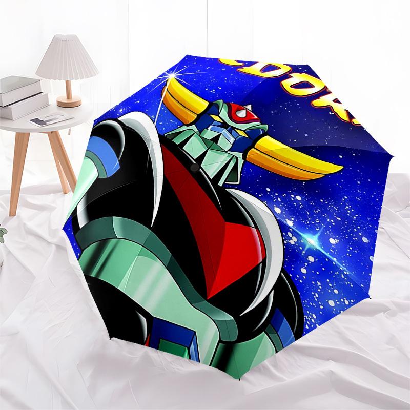 1pc Goldorak RobotOpen/Close Umbrella-Windproof, Compact Travel Umbrella, Sturdy 8-Rib Shaft1142