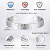 Stainless Steel Hammered Opening Bangle for Men, Minimalist Chunky Cuff Bangle Bracelets, Fashion Punk Jewelry Gift