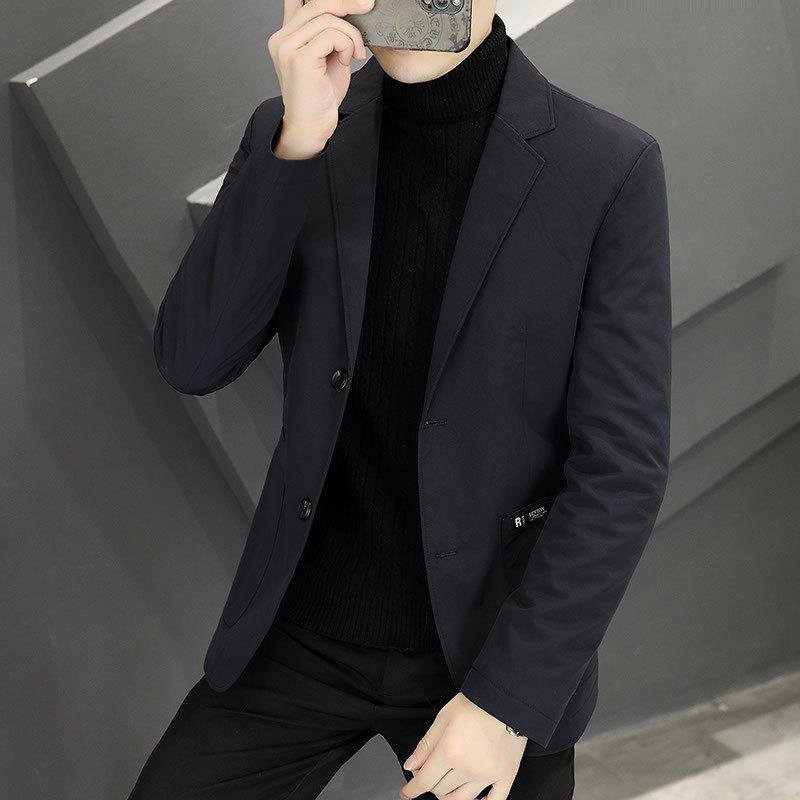 Осенне-зимний новый мужской пуховый костюм корейской версии Slim Fit теплый костюм