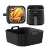 Silicone Air Fryer Baking Tray 5.5-6.2L Heightened Silicone Air Fryer Liners Square for Philips-NA230 Ninja 180COSORI