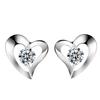 Hypoallergenic Silver Stud Earrings for Women - Korean Fashion Jewelry Gift for Valentine's Day or Qixi Festival.
