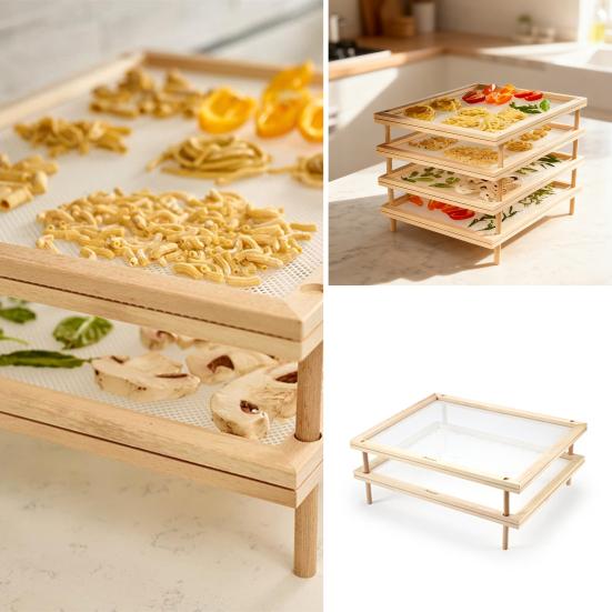 Сушилка для продуктов Штабелируемая многоярусная сушилка Рамочная сетка Сушилка для пасты для быстрой сушки на воздухе Фрукты Овощи Травы