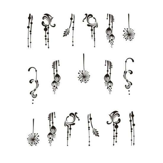 Цветочные перья простой рисунок женские наклейки для ногтей наклейка DIY маникюрные инструменты