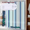 Romantic Stripe Vertical Stripe Shower Curtain Peva Waterproof Material Easy To Clean Dry And Wet Separation Partition Curtain