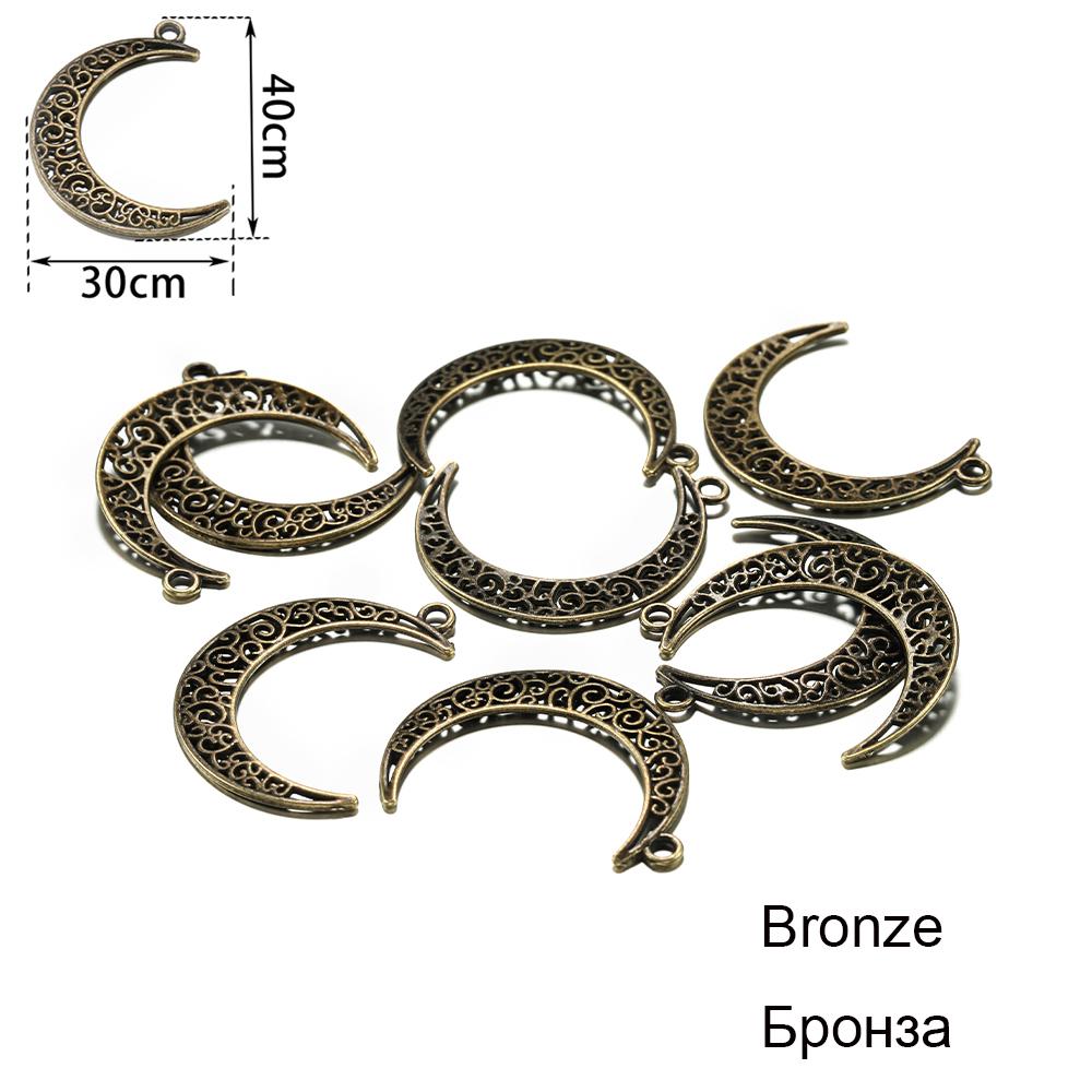 10 шт. 30x40 мм античное тибетское серебро Цвет Луна Подвески Браслет Ожерелье Подвеска DIY Ремесла Изготовление Ювелирных Изделий Аксессуары