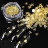 Diamo Golden Snowflake Pattern Nail Art Stickers DIY Decals Decoration