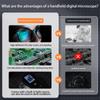 Ручной цифровой микроскоп 2 МП, Цифровой микроскоп с 8 светодиодными лампами, Увеличение 500x, Ручная лупа