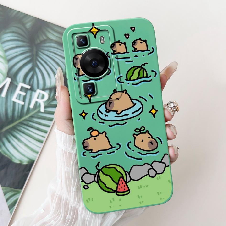 Чехол для Huawei P60 Pro MNA-LX9 Чехол Милый Мультяшный Кролик Панда Мягкий Жидкий Силикон Защитный Чехол Для HuaweiP60 P60 Art Capa