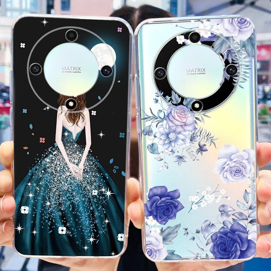 For Honor Magic 6 Lite Case Stylish Painted Back Cover Soft Silicone Phone Case For Honor X9b HonorX9b Magic6 Lite Fundas Bumper