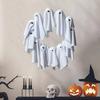 Halloween Ghost Wreath 12 Small White Cloth Ghost Garland for Front Door