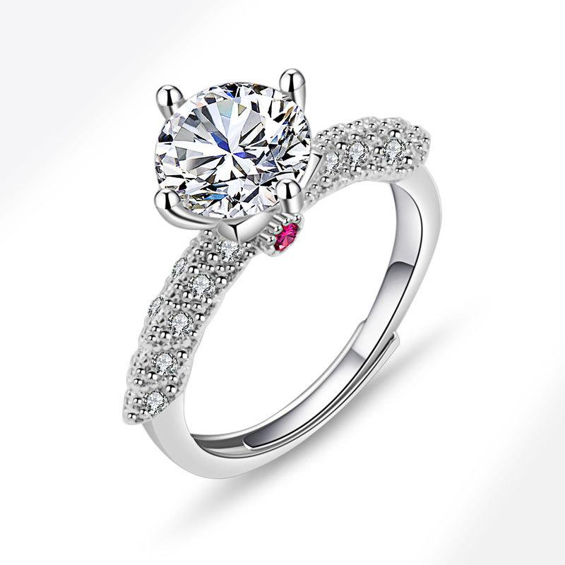 Женское персонализированное кольцо на палец с цирконием, кольца для женщин, обручальное кольцо из медного сплава золотого цвета, модные украшения на удачу, подарок, регулируемые женские кольца