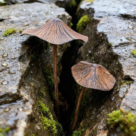 Металлическая садовая статуя гриба, нержавеющий железный гриб-колышек, уличный декор для цветов, патио, газона, двора, горшка