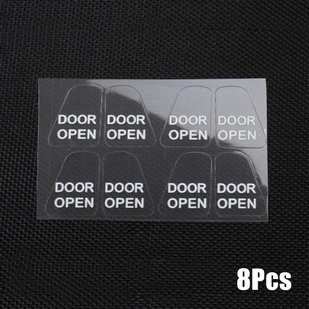 8 шт. наклеек на кнопку открытия двери автомобиля, светящаяся наклейка на дверь, напоминание, подлокотник, кнопка подъема окна, переключатель для Tesla Model 3 Y
