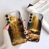 Великолепные пейзажи Для Samsung Galaxy S26 S20 FE S21 S22 S23 Plus S24 Ultra S25Ultra S21+ S22Plus Золотой стеклянный чехол для телефона