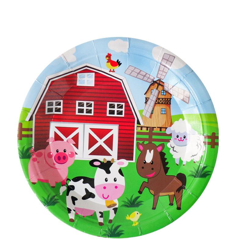 Cow Ranch Birthday Party Supplies Disposable Cutlery Paper Plates Paper Cups Paper Towels Girl Decoration Birthday Decoration