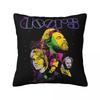 Наволочка для подушки Jim Doors Morrisons, Полиэстер, Чехол для подушки, Декор, Чехол для подушки с принтом рок-группы, Для дома, На молнии, 45x45 см