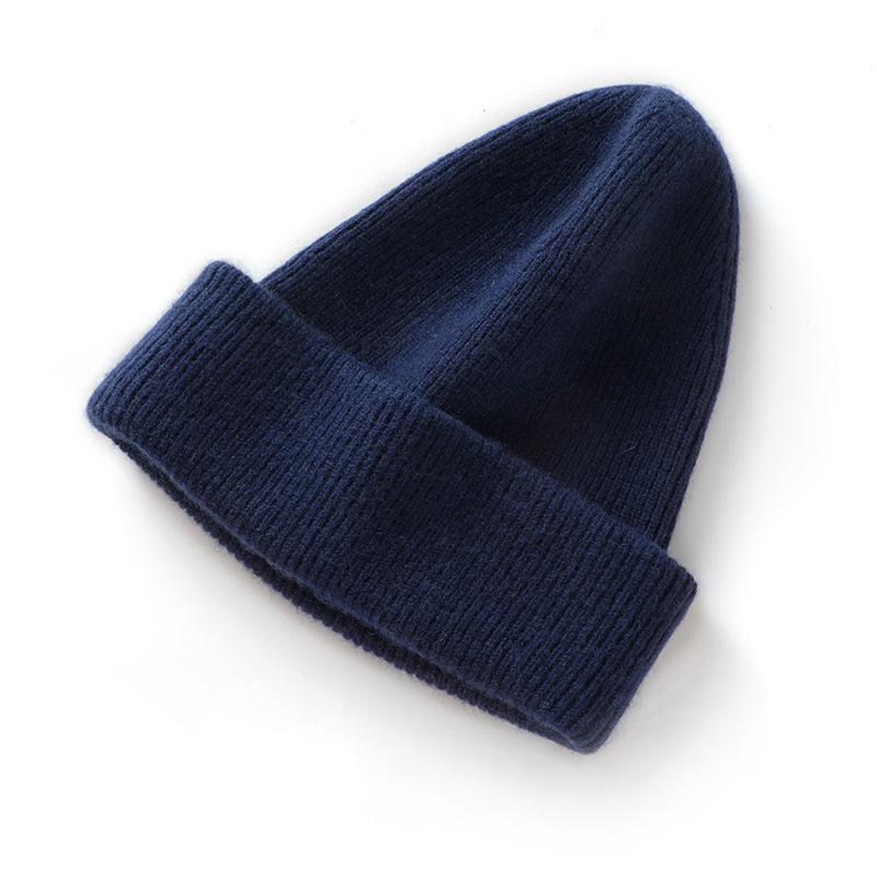 New simple cashmere hat men's thickened wool hat versatile knitted warm headgear cold hat women's autumn and winter