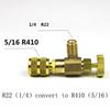 R22/R410 Адаптер-соединитель для заправки холодильного оборудования Аксессуары для добавления хладагента Домашний инструмент для холодильных систем Для обслуживания предохранительного клапана