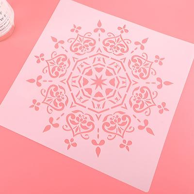 30 см Diy Craft Mandala Mold для рисования трафаретов, штампованной бумажной карты, шаблона