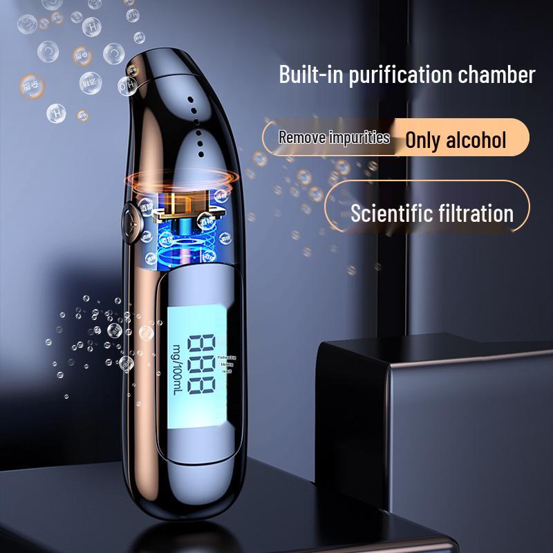 Высокоточный цифровой алкотестер: Портативный USB-перезаряжаемый алкотестер для самотестирования