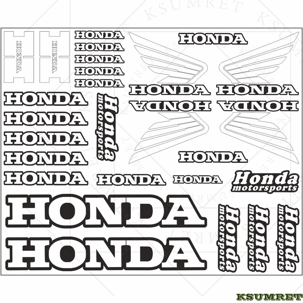 OBTLU1 Honda Sticker Logo Motorcycle Hemet Vinyl Decal Waterproof Reflective
