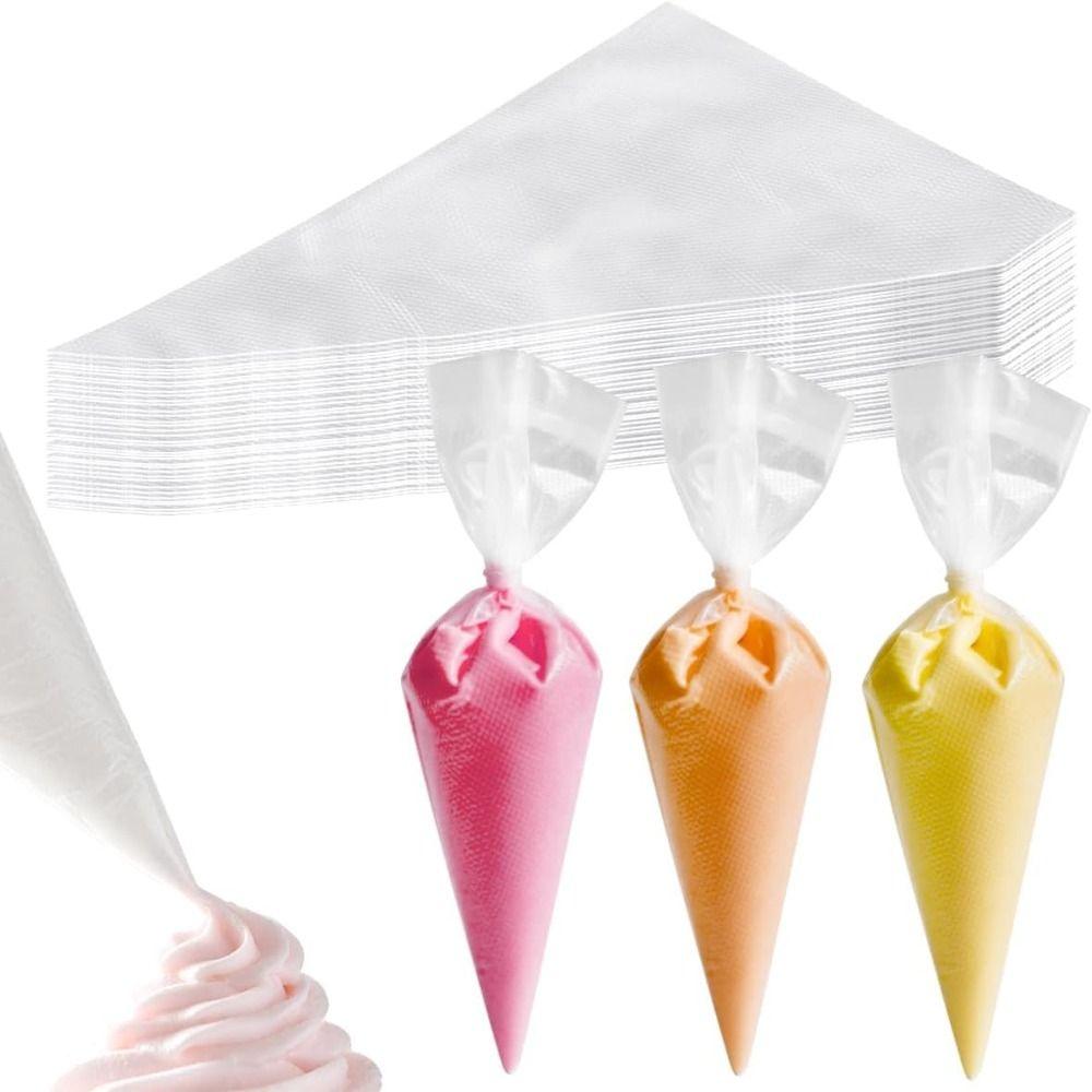 100Pcs Thickened Disposable Pastry Bags Extra Strong Icing Piping Bags Piping Bags Baking Tools