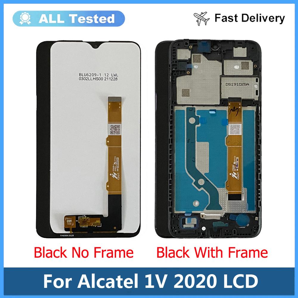 Полная сборка LCD-экрана и дигитайзера для Alcatel 1V 2020 OT5007 5007U 5007G 5007A С рамкой